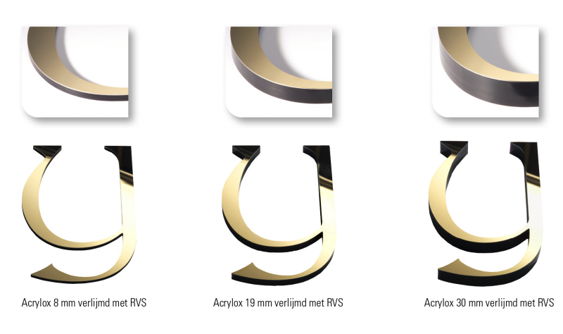 Acrylox verlijmd met RVS